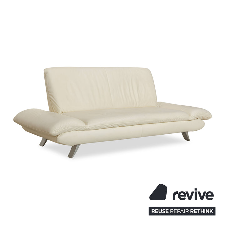 Koinor Rossini Leder Zweisitzer Beige manuelle Funktion Sofa Couch