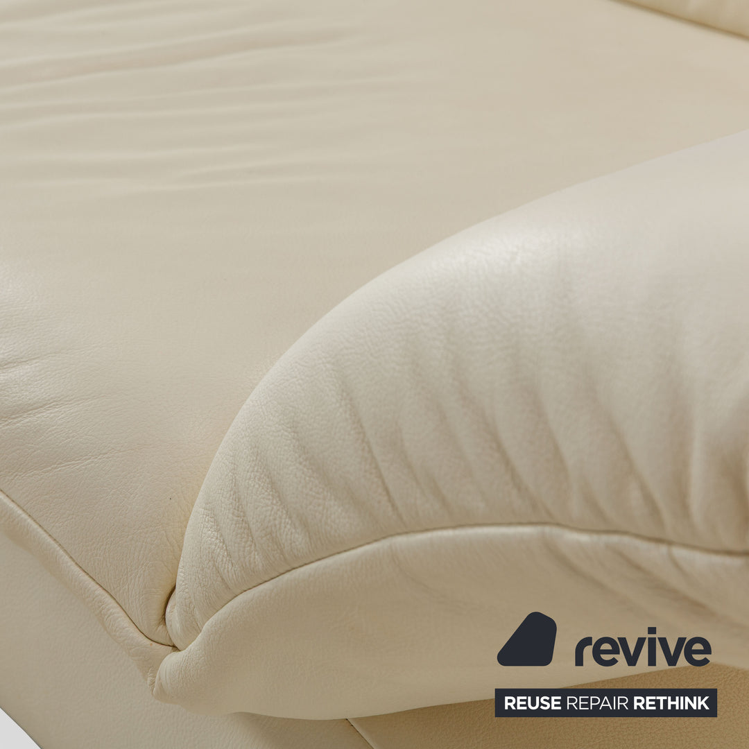 Koinor Rossini Leder Zweisitzer Beige manuelle Funktion Sofa Couch