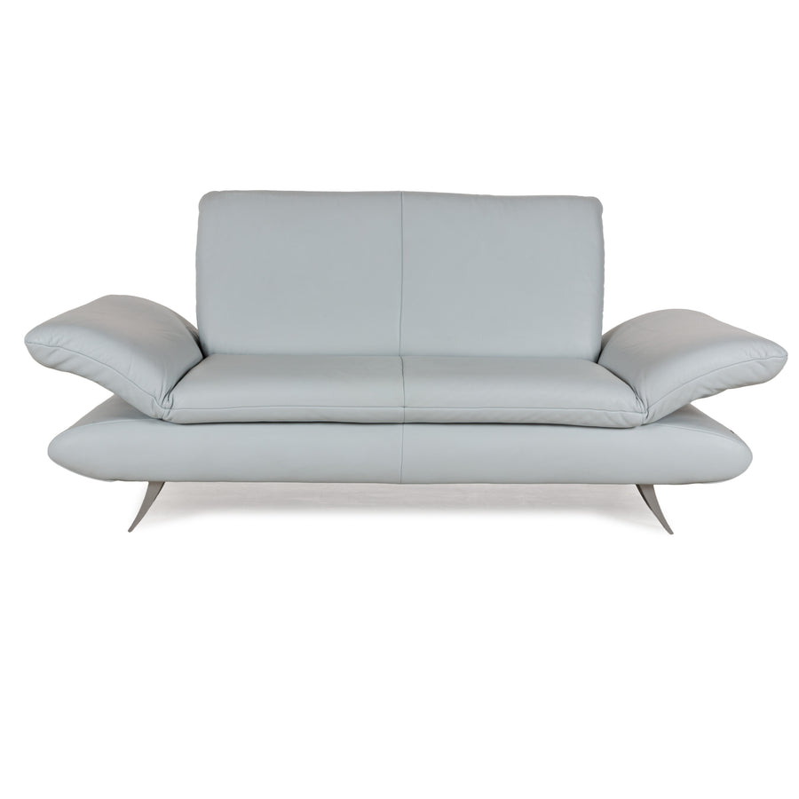 Koinor Rossini Leder Zweisitzer Blau Blaugrau manuelle Funktion Sofa Couch