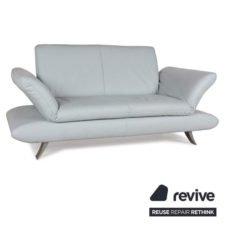 Koinor Rossini Leder Zweisitzer Blau Blaugrau manuelle Funktion Sofa Couch