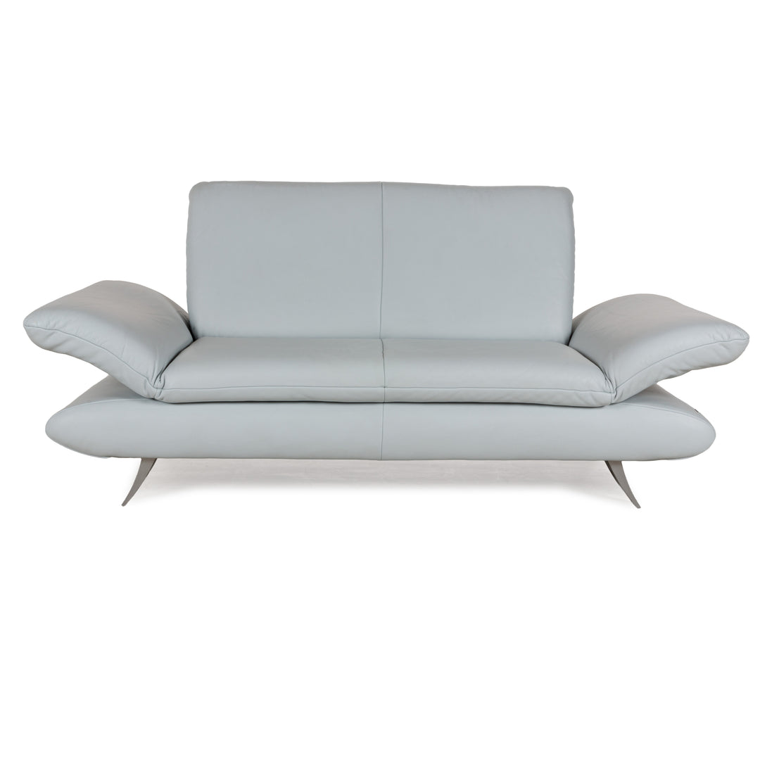 Koinor Rossini Leder Zweisitzer Blau Blaugrau manuelle Funktion Sofa Couch