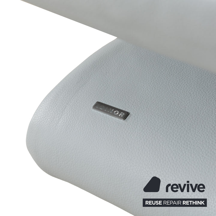 Koinor Rossini Leder Zweisitzer Blau Blaugrau manuelle Funktion Sofa Couch