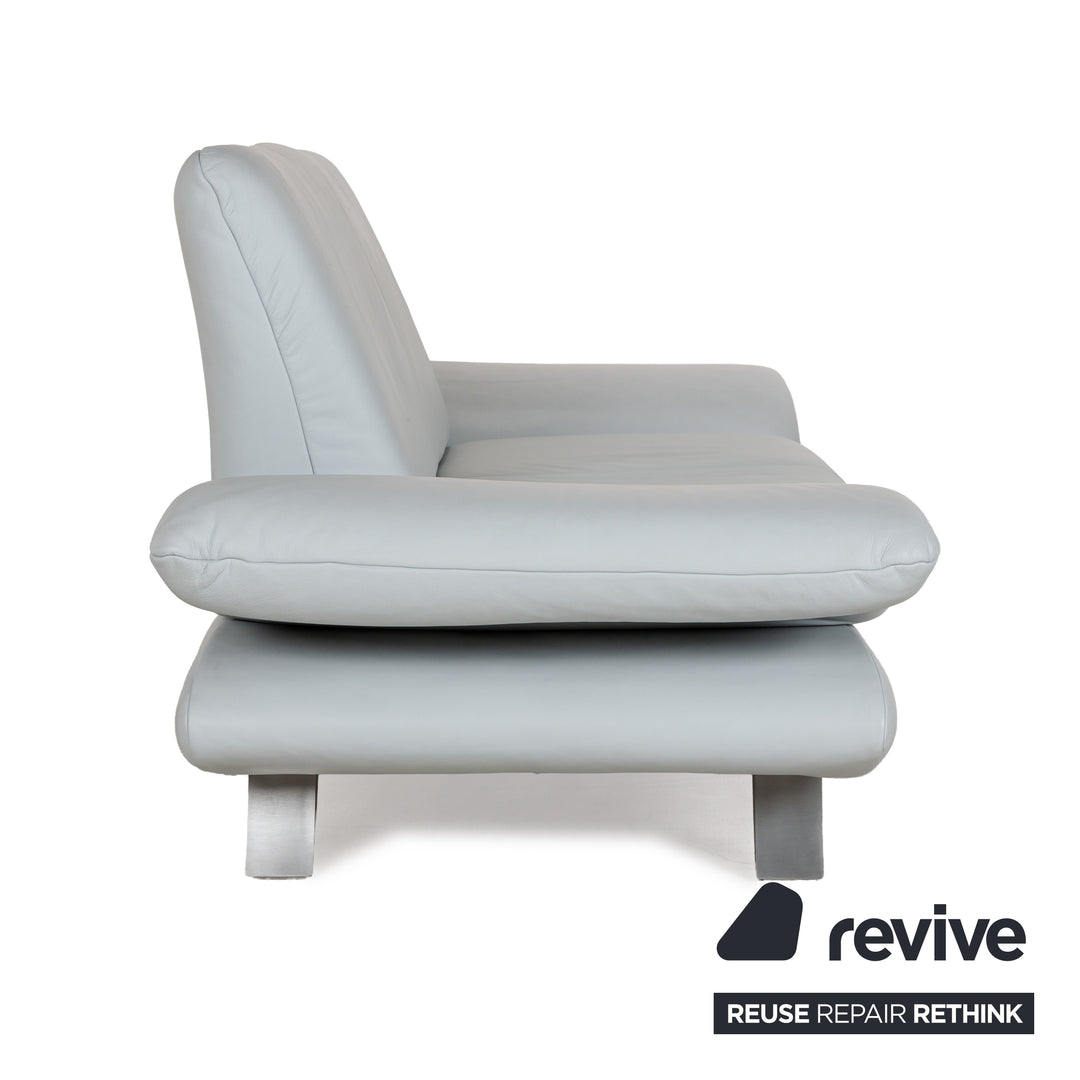 Koinor Rossini Leder Zweisitzer Blau Blaugrau manuelle Funktion Sofa Couch