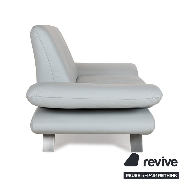 Koinor Rossini Leder Zweisitzer Blau Blaugrau manuelle Funktion Sofa Couch