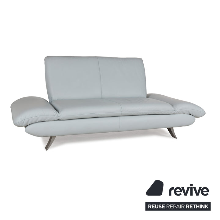 Koinor Rossini Leder Zweisitzer Blau Blaugrau manuelle Funktion Sofa Couch