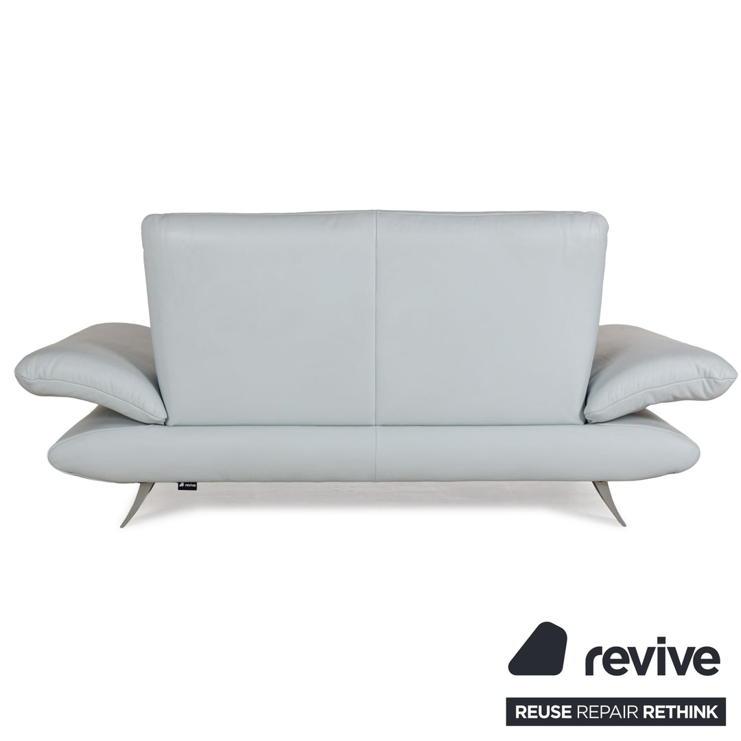 Koinor Rossini Leder Zweisitzer Blau Blaugrau manuelle Funktion Sofa Couch