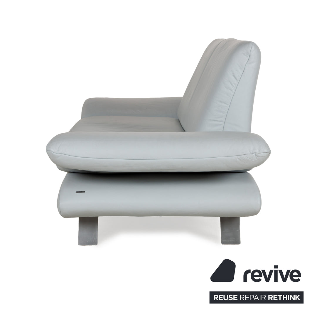 Koinor Rossini Leder Zweisitzer Blau Blaugrau manuelle Funktion Sofa Couch