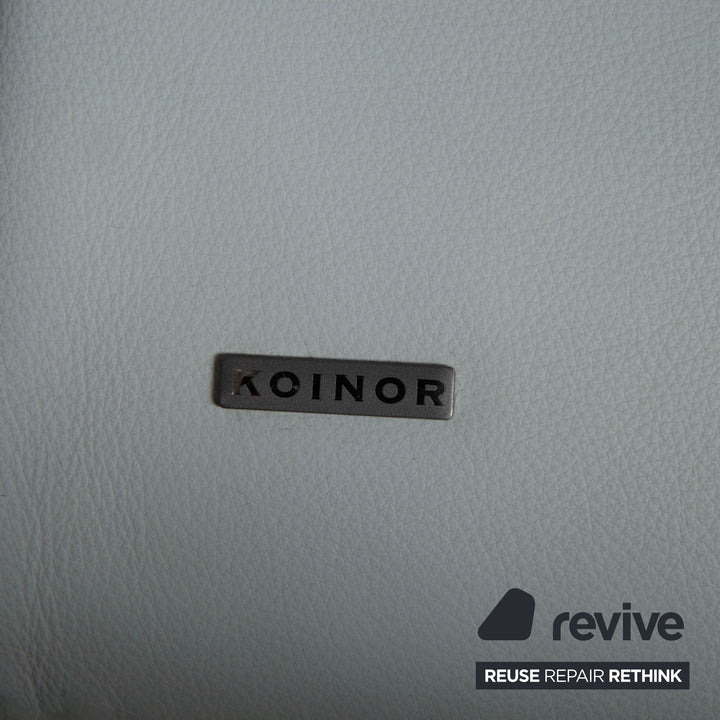 Koinor Rossini Leder Zweisitzer Blau Eisblau manuelle Funktion Sofa Couch