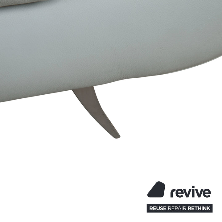 Koinor Rossini Leder Zweisitzer Blau Eisblau manuelle Funktion Sofa Couch