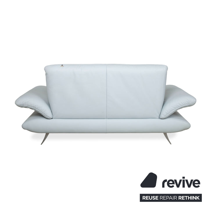 Koinor Rossini Leder Zweisitzer Blau Grau manuelle Funktion Sofa Couch