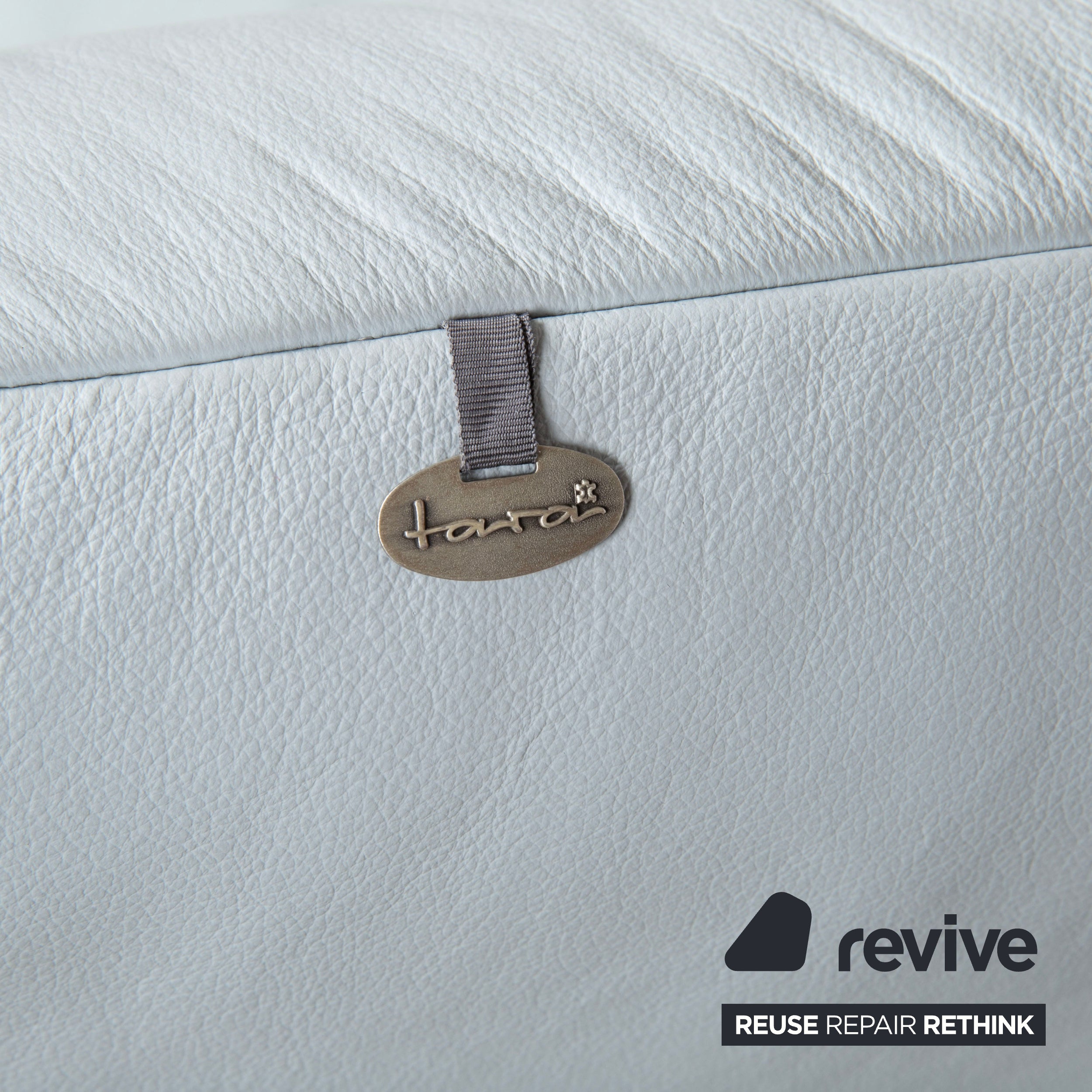 Koinor Rossini Leder Zweisitzer Blau Grau manuelle Funktion Sofa Couch