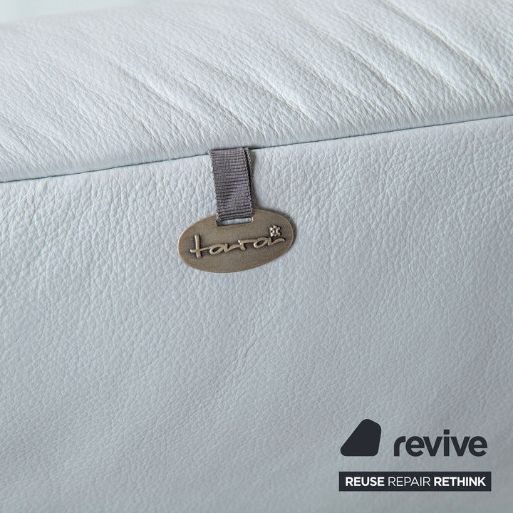 Koinor Rossini Leder Zweisitzer Blau Grau manuelle Funktion Sofa Couch