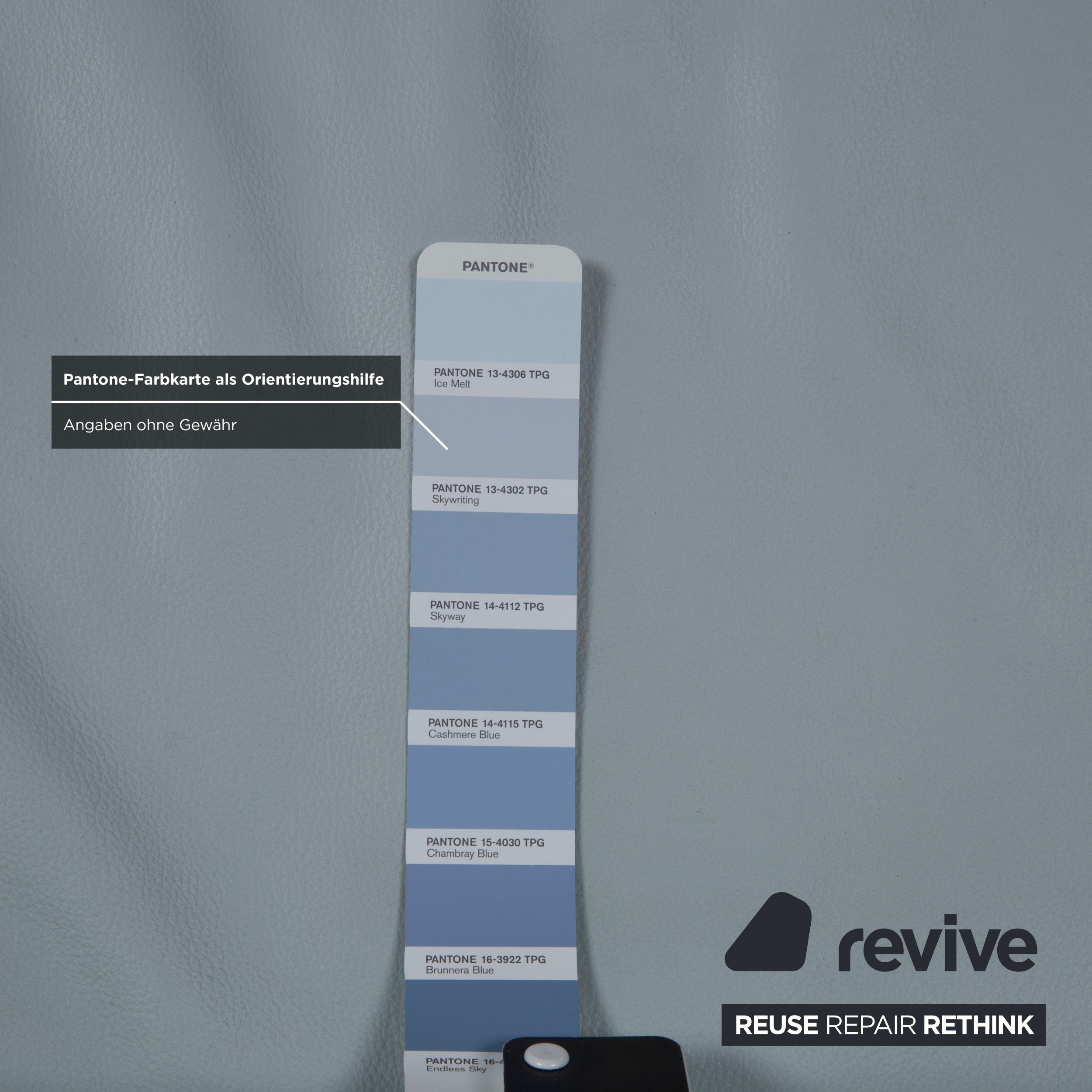 Koinor Rossini Leder Zweisitzer Blau Grau manuelle Funktion Sofa Couch