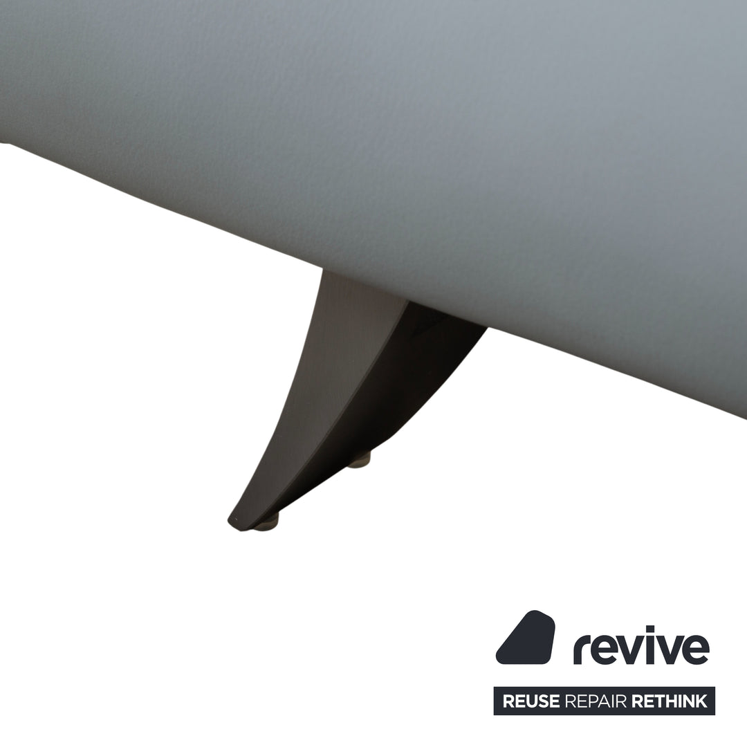 Koinor Rossini Leder Zweisitzer Blau Grau manuelle Funktion Sofa Couch