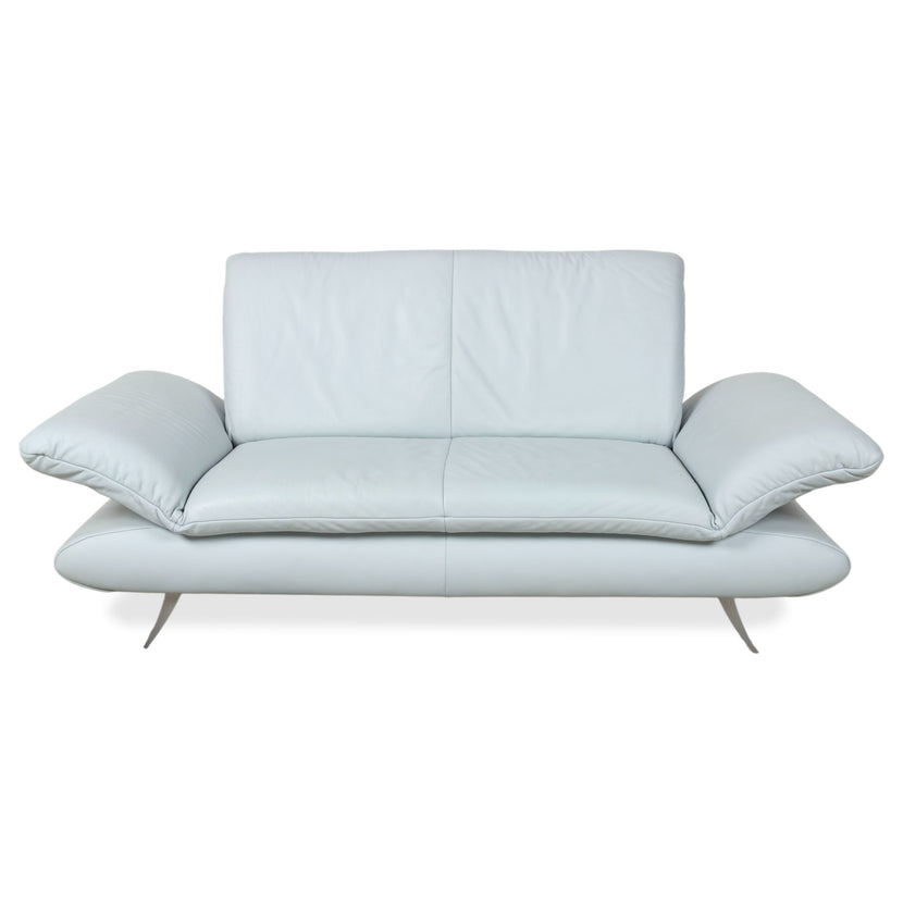 Koinor Rossini Leder Zweisitzer Blau Grau manuelle Funktion Sofa Couch