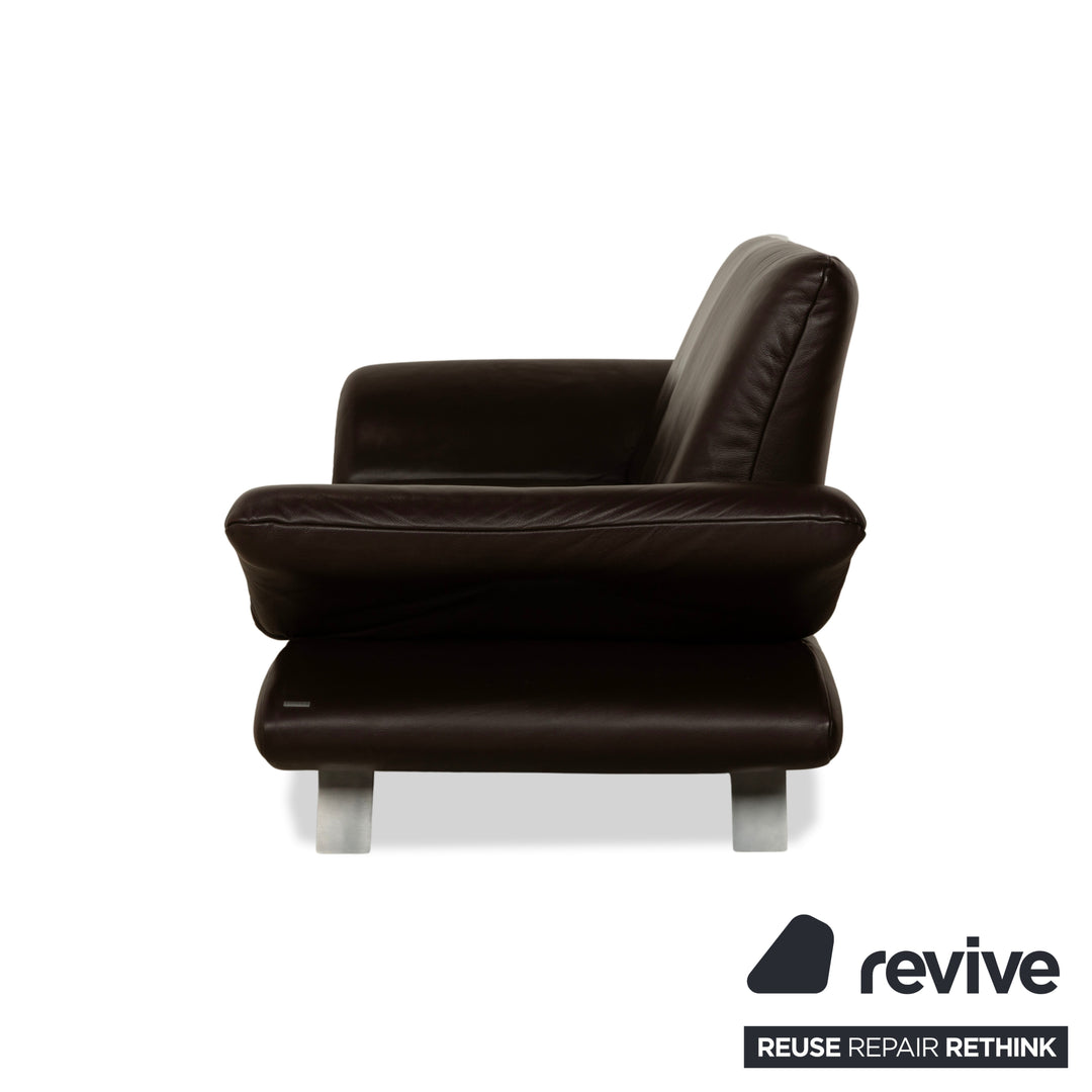 Koinor Rossini Leder Zweisitzer Sofa Couch Braun manuelle Funktion