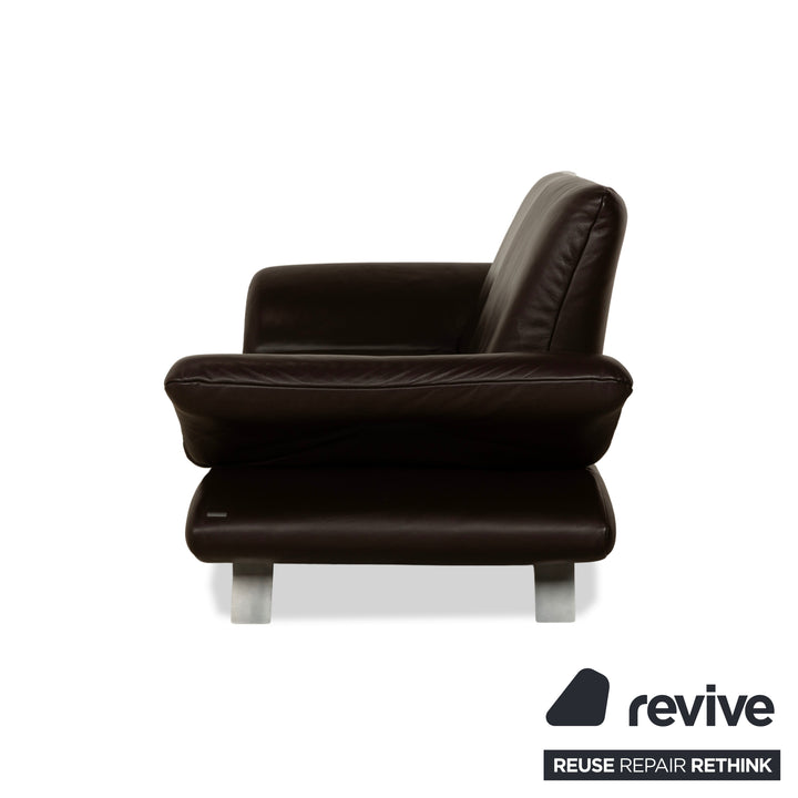 Koinor Rossini Leder Zweisitzer Sofa Couch Braun manuelle Funktion