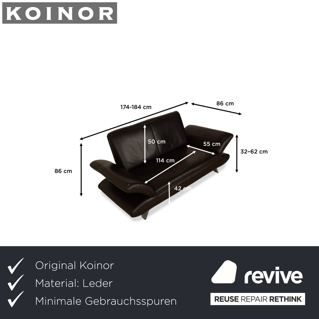 Koinor Rossini Leder Zweisitzer Sofa Couch Braun manuelle Funktion