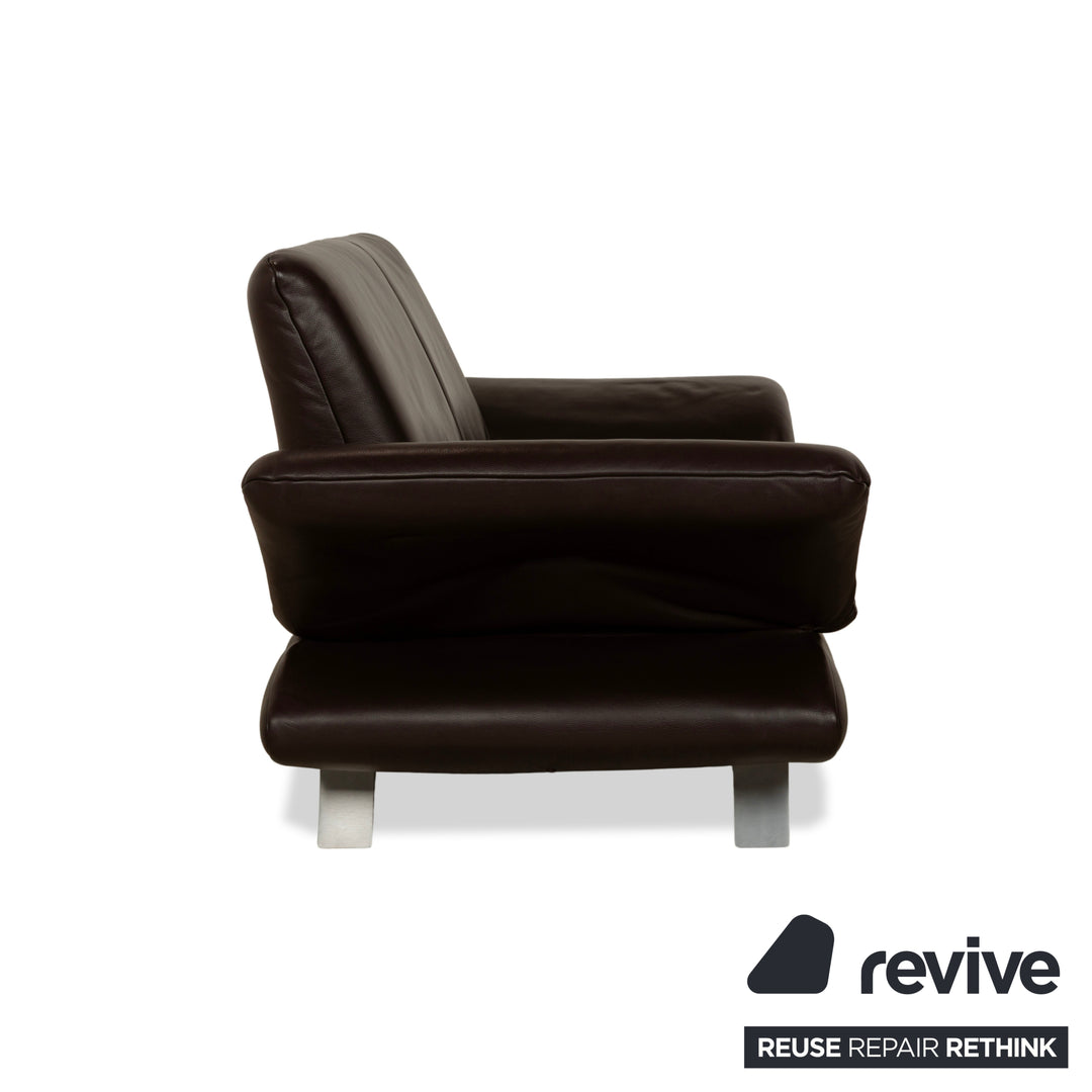 Koinor Rossini Leder Zweisitzer Sofa Couch Braun manuelle Funktion