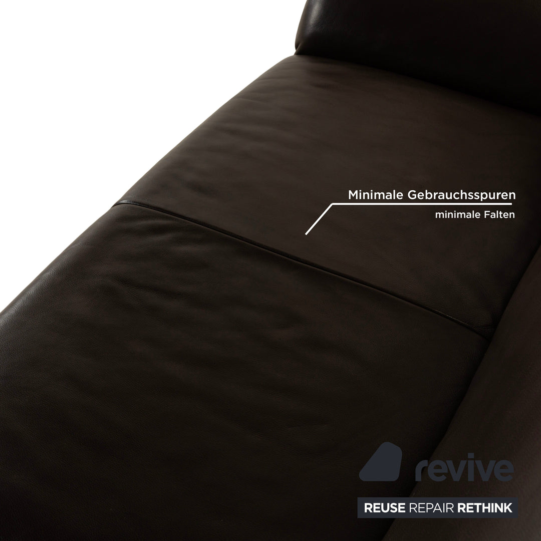 Koinor Rossini Leder Zweisitzer Sofa Couch Braun manuelle Funktion