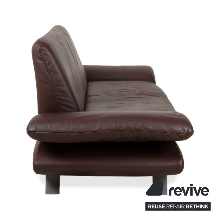 Koinor Rossini Leder Zweisitzer Braun manuelle Funktion Sofa Couch