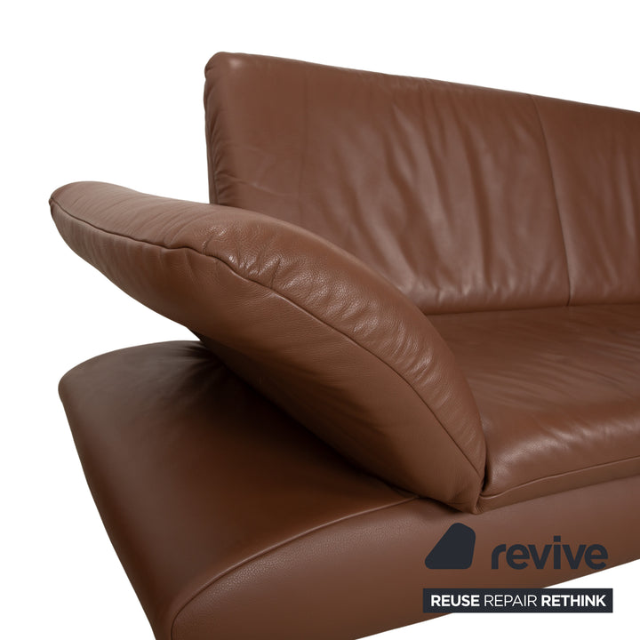 Koinor Rossini Leder Zweisitzer Braun manuelle Funktion Sofa Couch