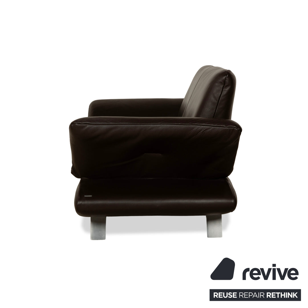 Koinor Rossini Leder Zweisitzer Sofa Couch Braun manuelle Funktion
