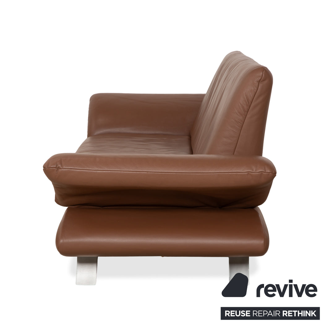 Koinor Rossini Leder Zweisitzer Braun manuelle Funktion Sofa Couch