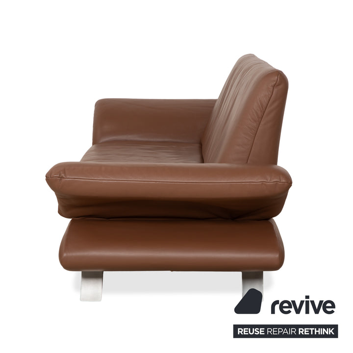 Koinor Rossini Leder Zweisitzer Braun manuelle Funktion Sofa Couch