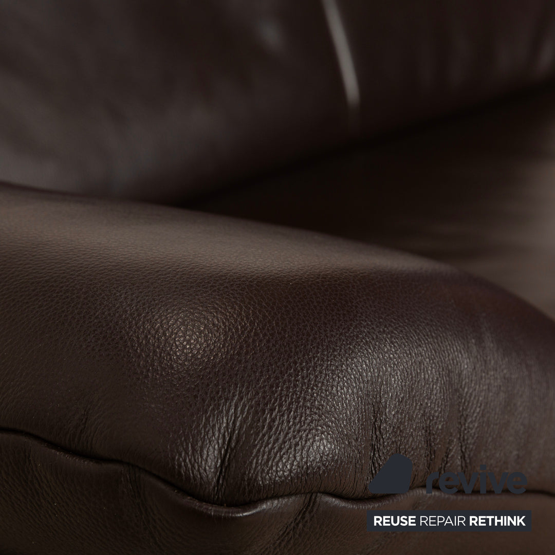 Koinor Rossini Leder Zweisitzer Sofa Couch Braun manuelle Funktion