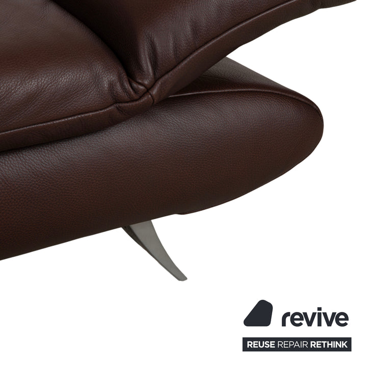 Koinor Rossini Leder Zweisitzer Braun manuelle Funktion Sofa Couch