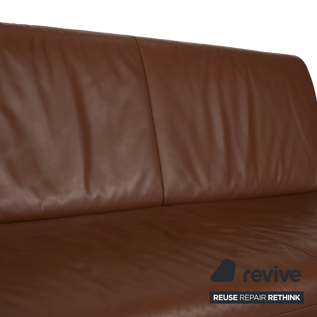 Koinor Rossini Leder Zweisitzer Braun manuelle Funktion Sofa Couch