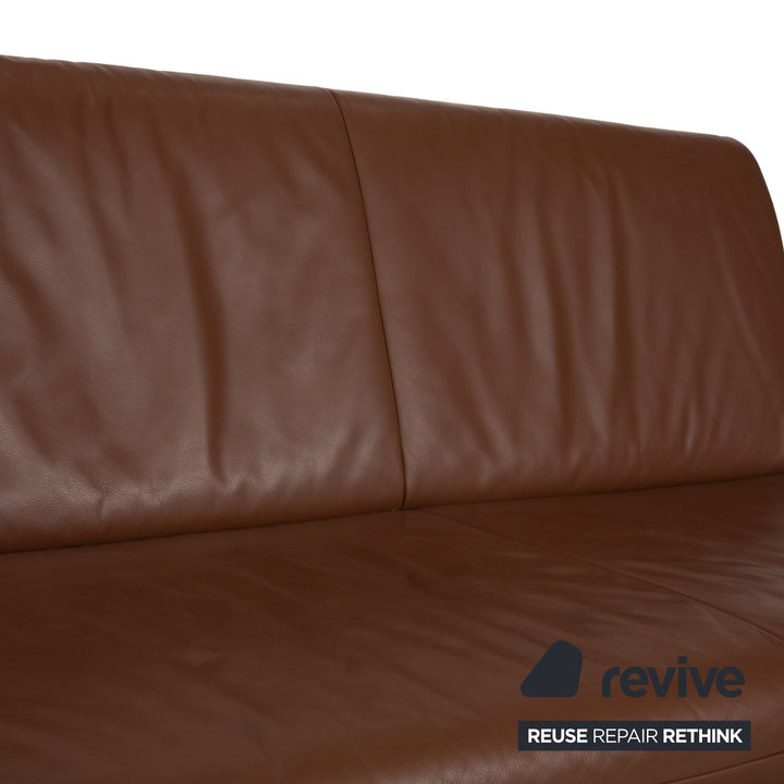 Koinor Rossini Leder Zweisitzer Braun manuelle Funktion Sofa Couch