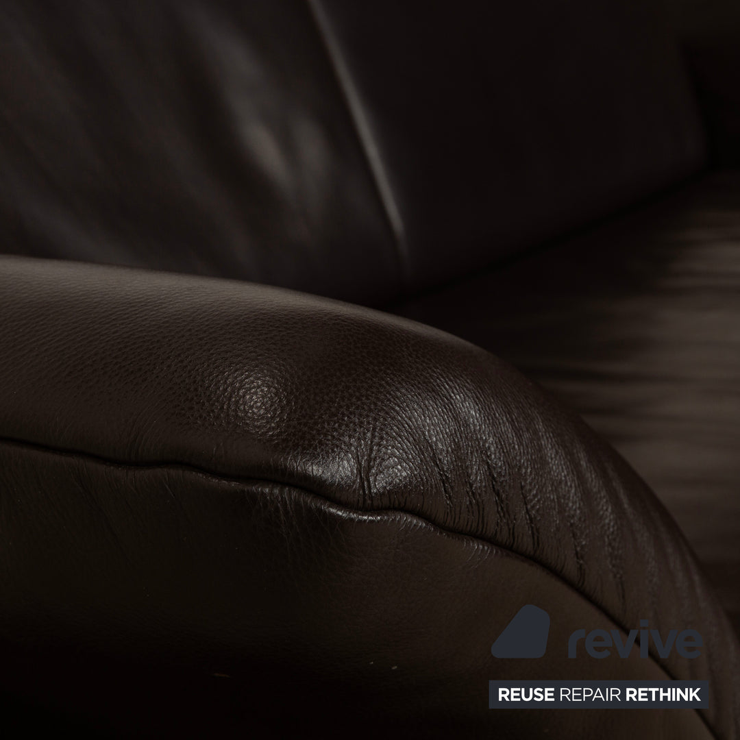 Koinor Rossini Leder Zweisitzer Sofa Couch Braun manuelle Funktion