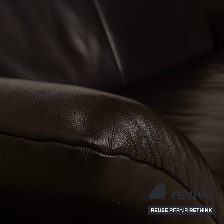 Koinor Rossini Leder Zweisitzer Sofa Couch Braun manuelle Funktion