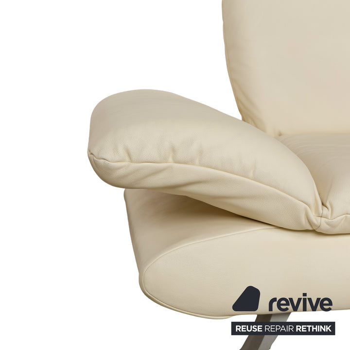 Koinor Rossini Leder Zweisitzer Creme manuelle Funktion Sofa Couch