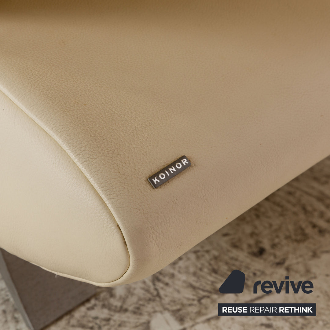 Koinor Rossini Leder Zweisitzer Creme manuelle Funktion Sofa Couch