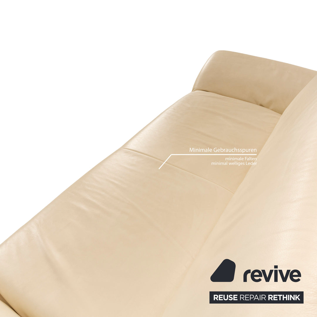Koinor Rossini Leder Zweisitzer Creme manuelle Funktion Sofa Couch