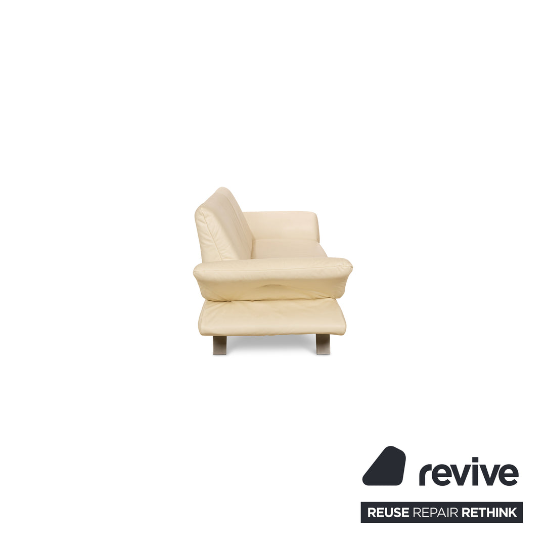 Koinor Rossini Leder Zweisitzer Creme manuelle Funktion Sofa Couch