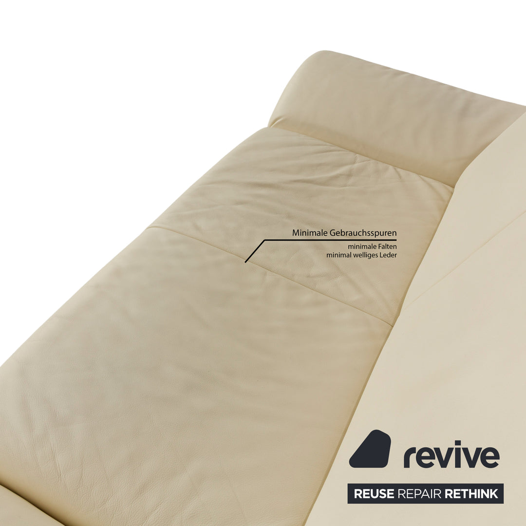 Koinor Rossini Leder Zweisitzer Creme manuelle Funktion Sofa Couch