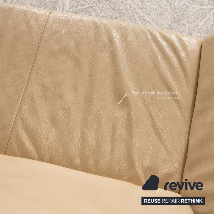 Koinor Rossini Leder Zweisitzer Creme Sofa Couch Funktion