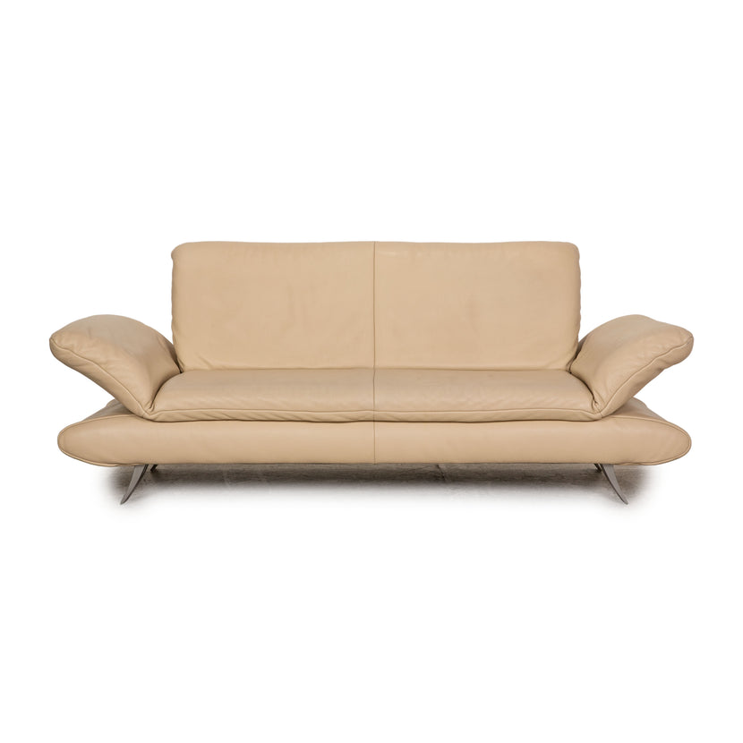 Koinor Rossini Leather Two Seater Cream Sofa Couch Function