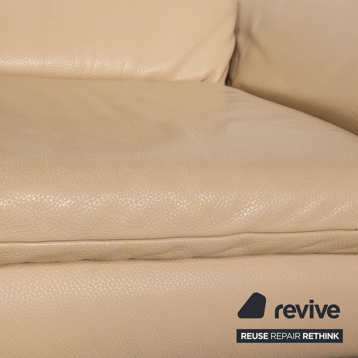 Koinor Rossini Leather Two Seater Cream Sofa Couch Function