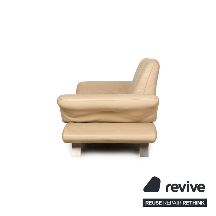 Koinor Rossini Leather Two Seater Cream Sofa Couch Function
