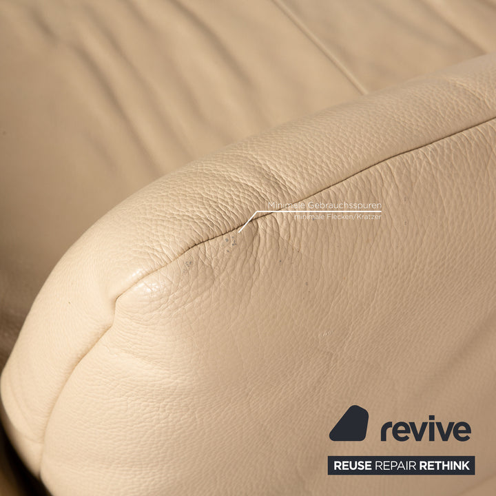 Koinor Rossini Leder Zweisitzer Creme Sofa Couch Funktion