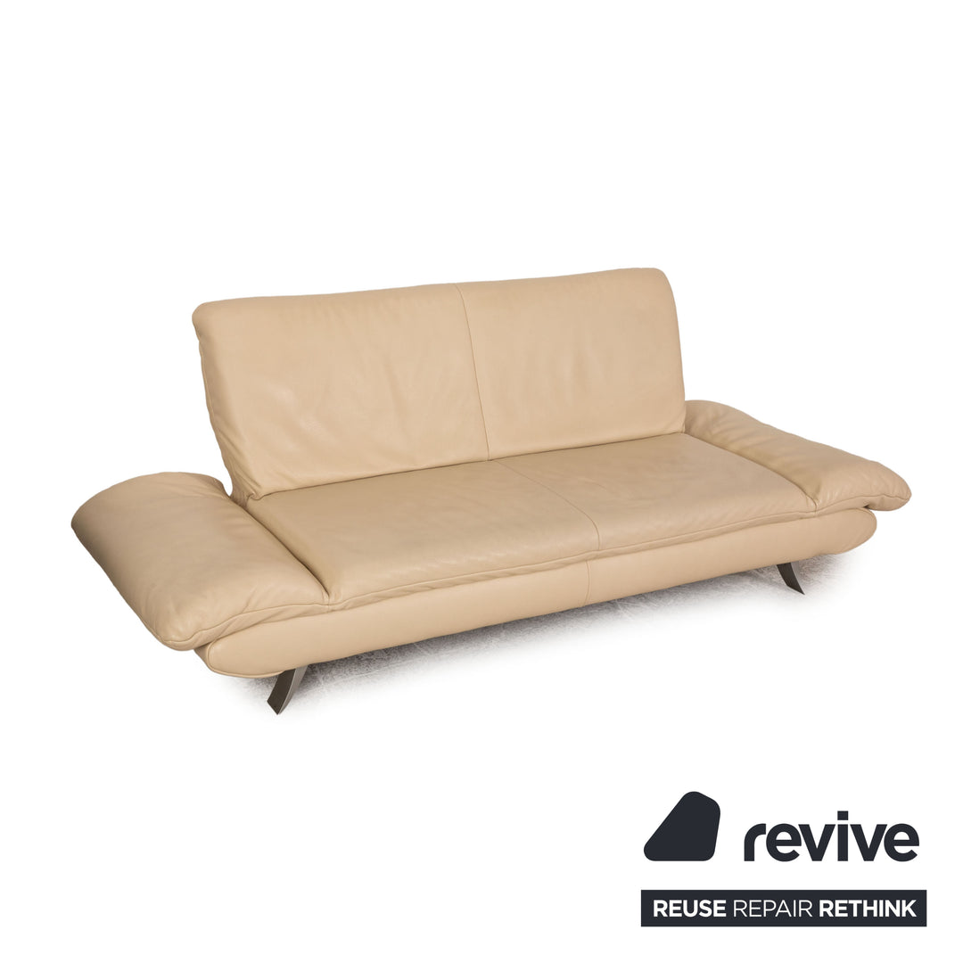 Koinor Rossini Leather Two Seater Cream Sofa Couch Function