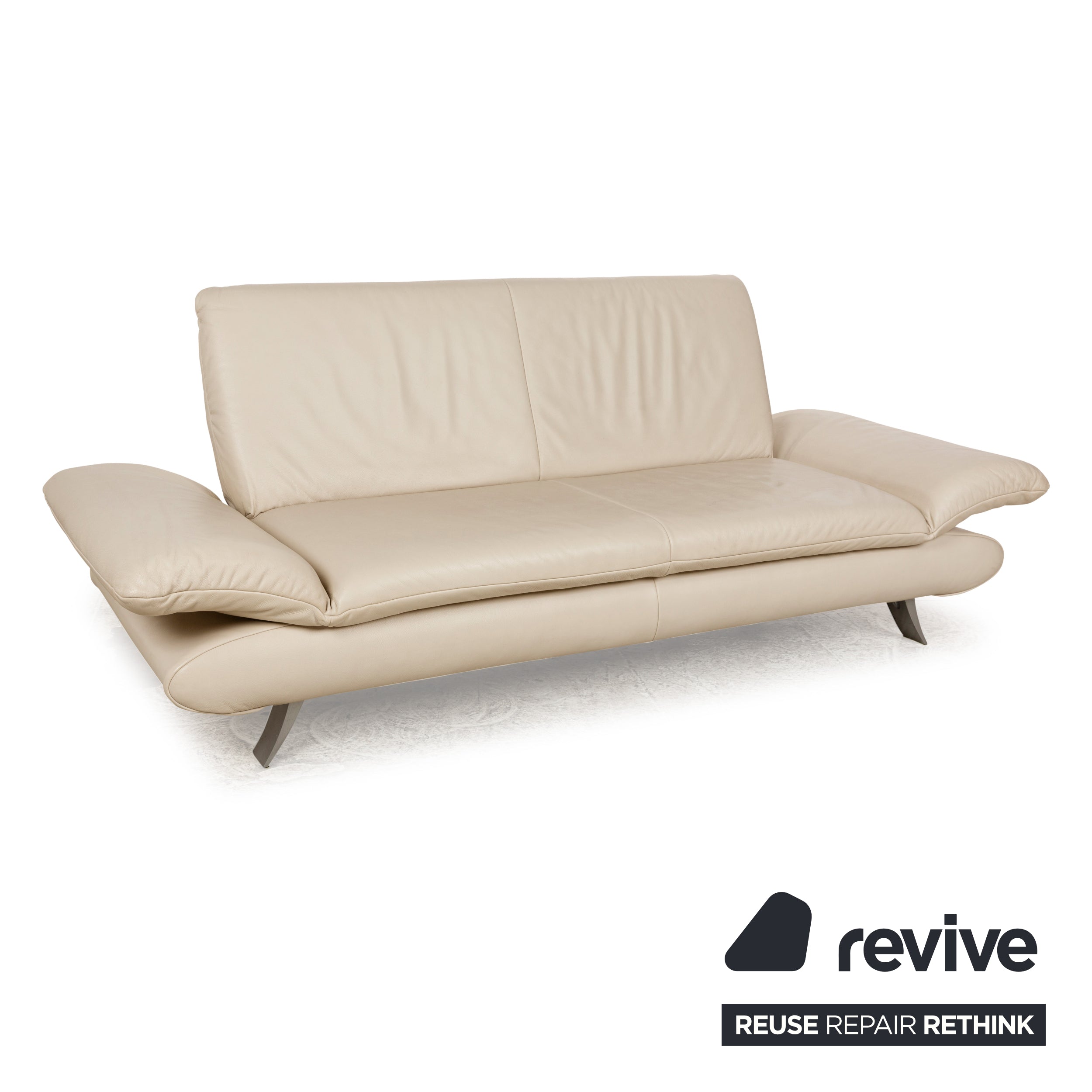 Koinor Rossini Leder Zweisitzer Creme Sofa Couch Funktion