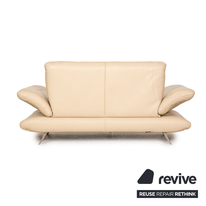 Koinor Rossini Leather Two Seater Cream Sofa Couch Function