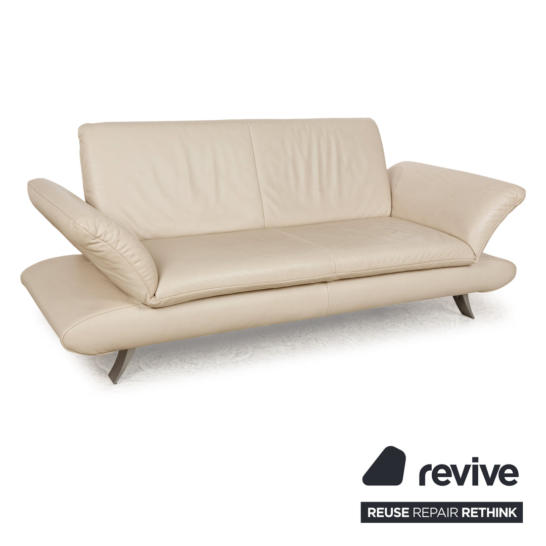 Koinor Rossini Leder Zweisitzer Creme Sofa Couch Funktion