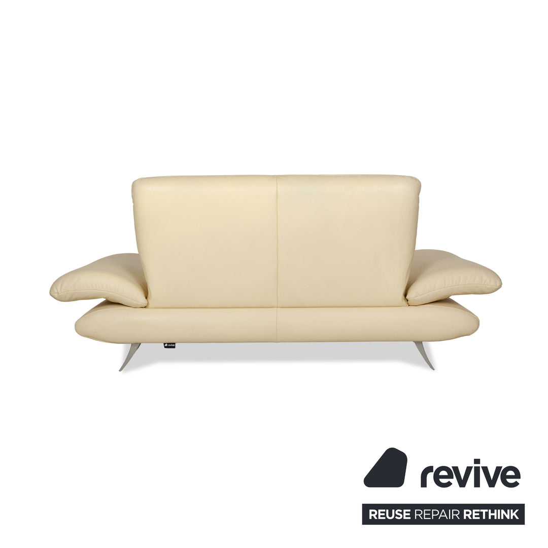 Koinor Rossini Leder Zweisitzer Creme Sofa Couch manuelle Funktion